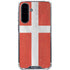 Denmark Flag Distressed Galaxy A36 5G Clear Case